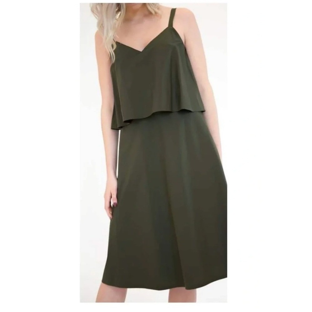Lafayette 148 Riri Popover Sun Dress Sleeveless Teal Blue Women's S Stretch - Picture 2 of 8